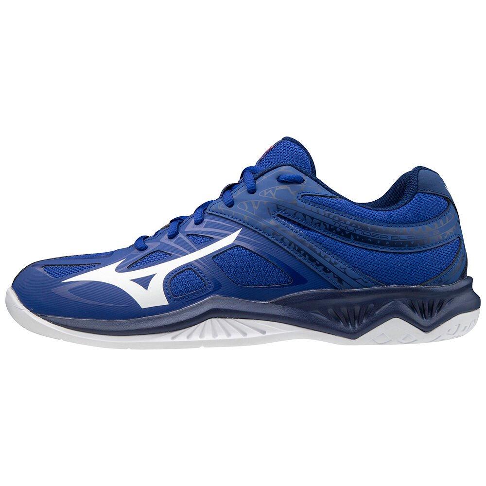 Men's Mizuno Volleyball Shoes Blue/White/Pink Thunder Blade 2 Shoes - V1GA197020